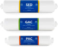 carbon inline replacement sediment, set filters connect osmosis countertop reverse gac 1?4” and pac quick cartridges filters 6 - month system set filter filter filter 3