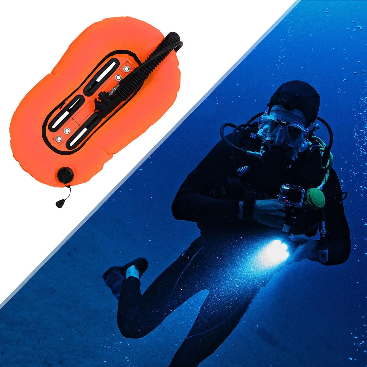 harayaa Donut Set Diving Scuba Diving Snorkeling Freediving Wing Orange for BCD Tank Single