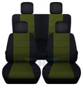 Jeep Cotton and JK Fits Front Solid Seat 2-Door T247-Designcovers Covers:Black Wrangler Hunter Green - 2007-2010 Rear & Bench