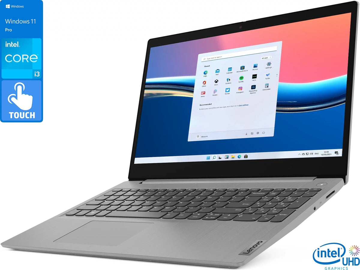 Lenovo RAM, IdeaPad Reader, 15.6" Card Upto 8GB NVMe 11 S Pro Intel Core i3-1115G4 Touch 3 Bluetooth, 512GB Display, SSD, HDMI, 4.1GHz, Wi-Fi, Laptop, HD Windows