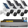 Home pre-installed OOSSXX {100% Drive Camera System}, Wire-free Wireless Hard 3.0MP Security 2K with by 2TB Surveillance Solar system, 8-channel 6pcs cameras NVR, solar