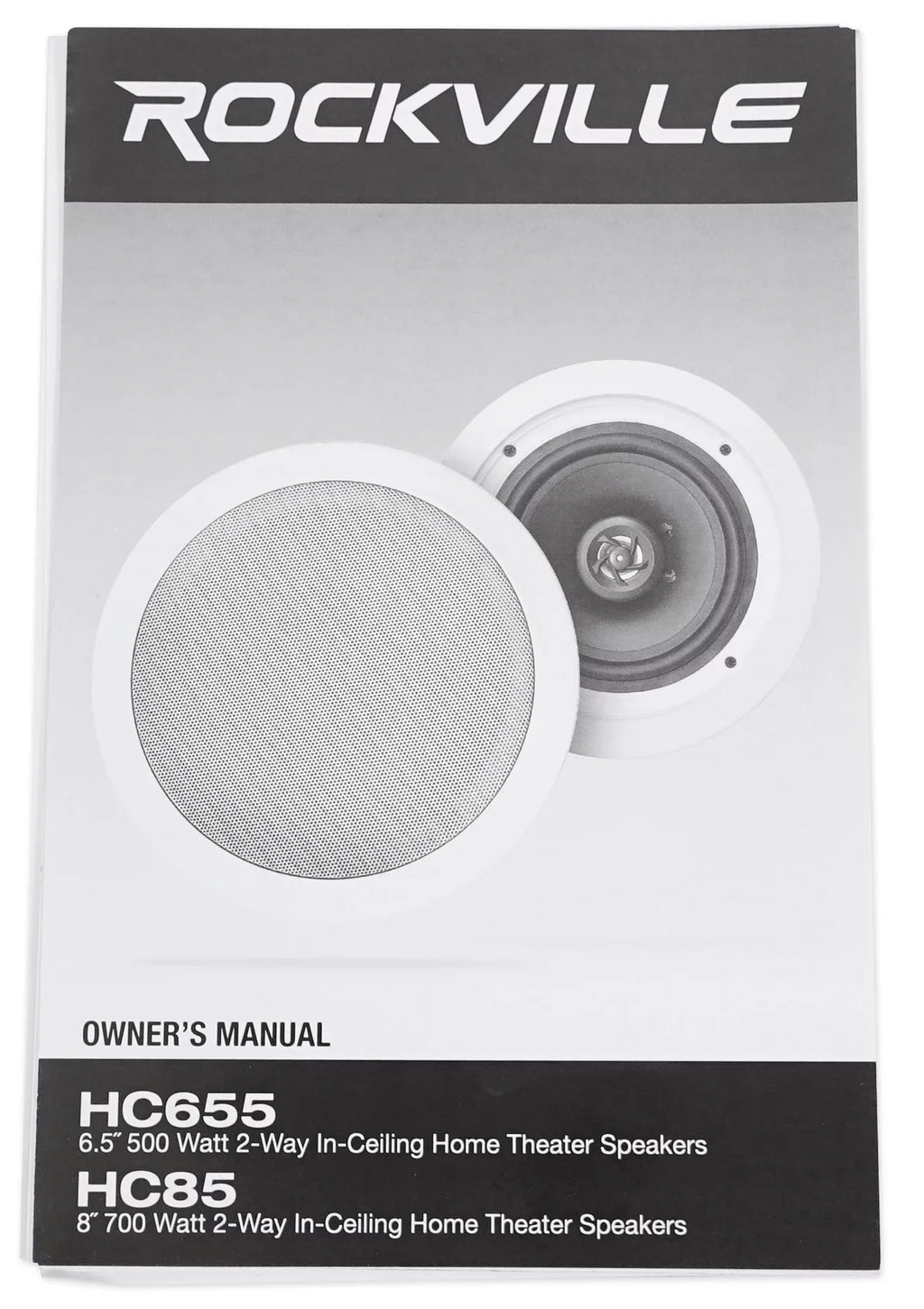 Rockville Home 8" (8) Ceiling Speaker w/ System Receiver Speakers+4-Zone 4-Room