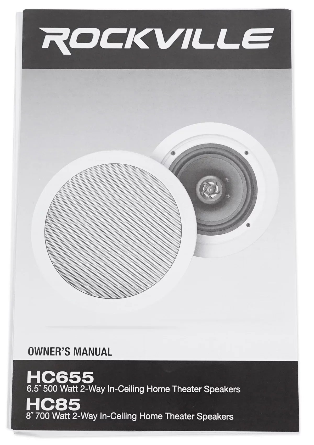Rockville Home 8" (8) Ceiling Speaker w/ System Receiver Speakers+4-Zone 4-Room