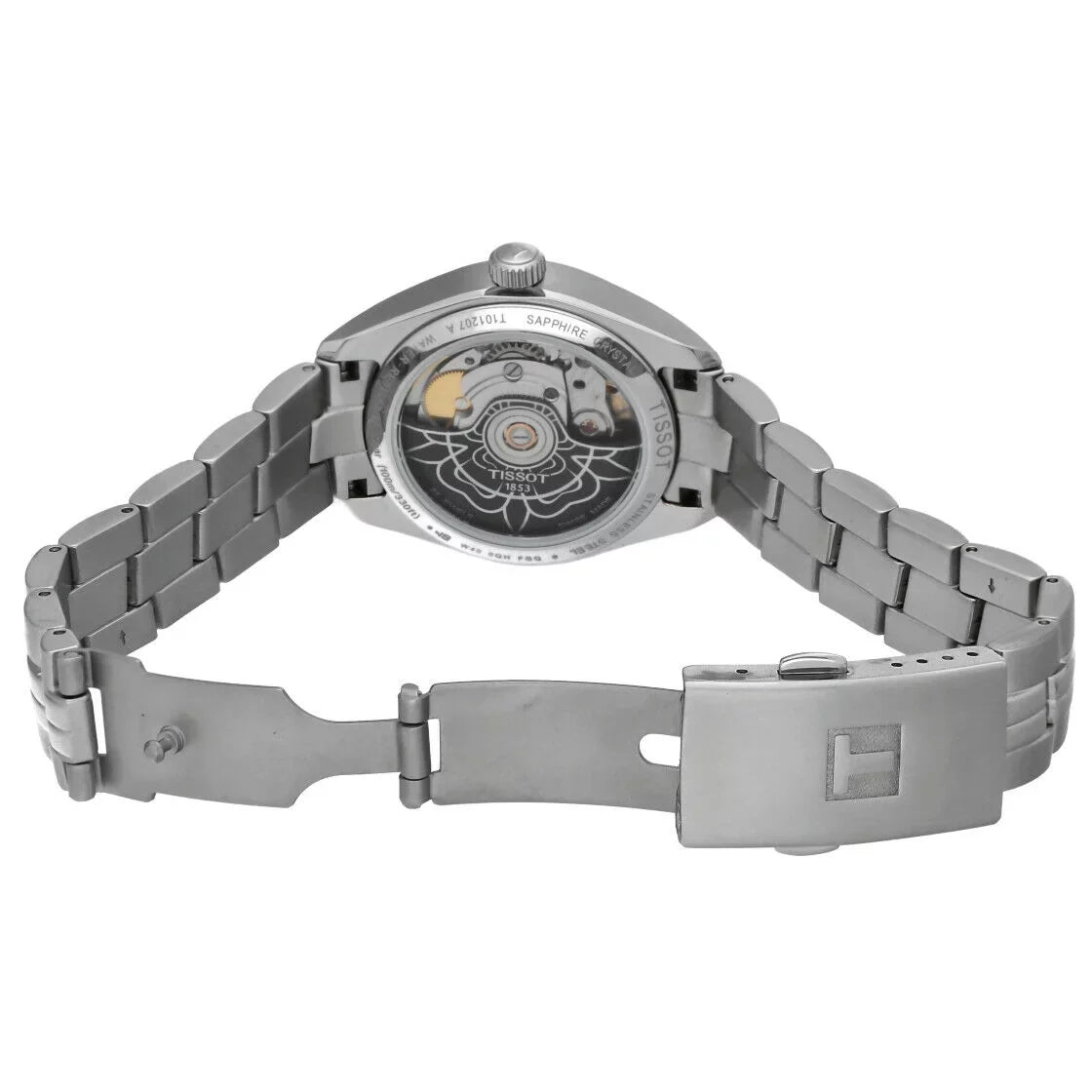 PR100 Powermatic Tissot 33mm Watch Women's T101.207.11.04.100 Steel Automatic 80