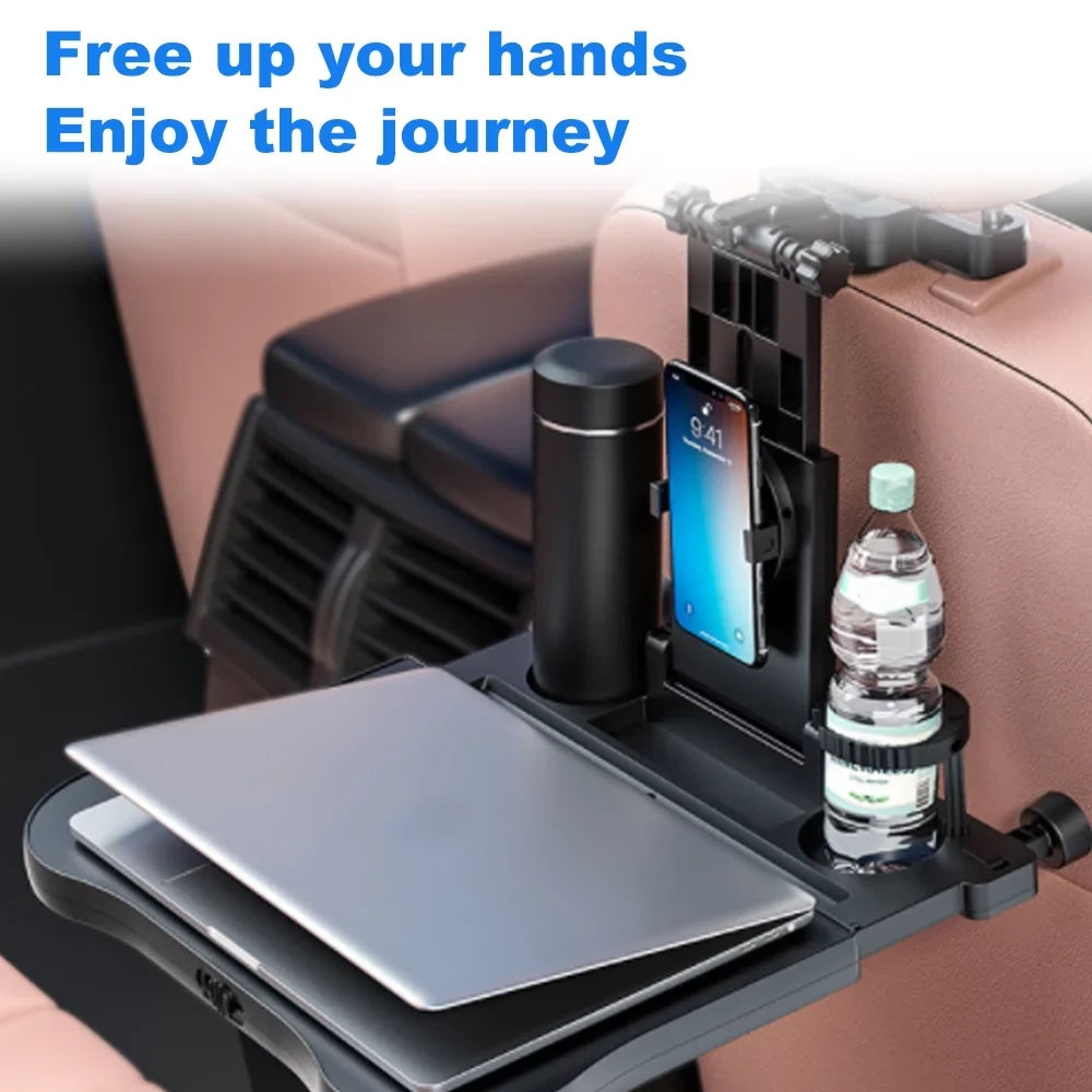Food Foldable Phone with Writing, Adjustable Seat Back Car Table Seat Working, and Black Apexeon Tray Eating， Holder, for