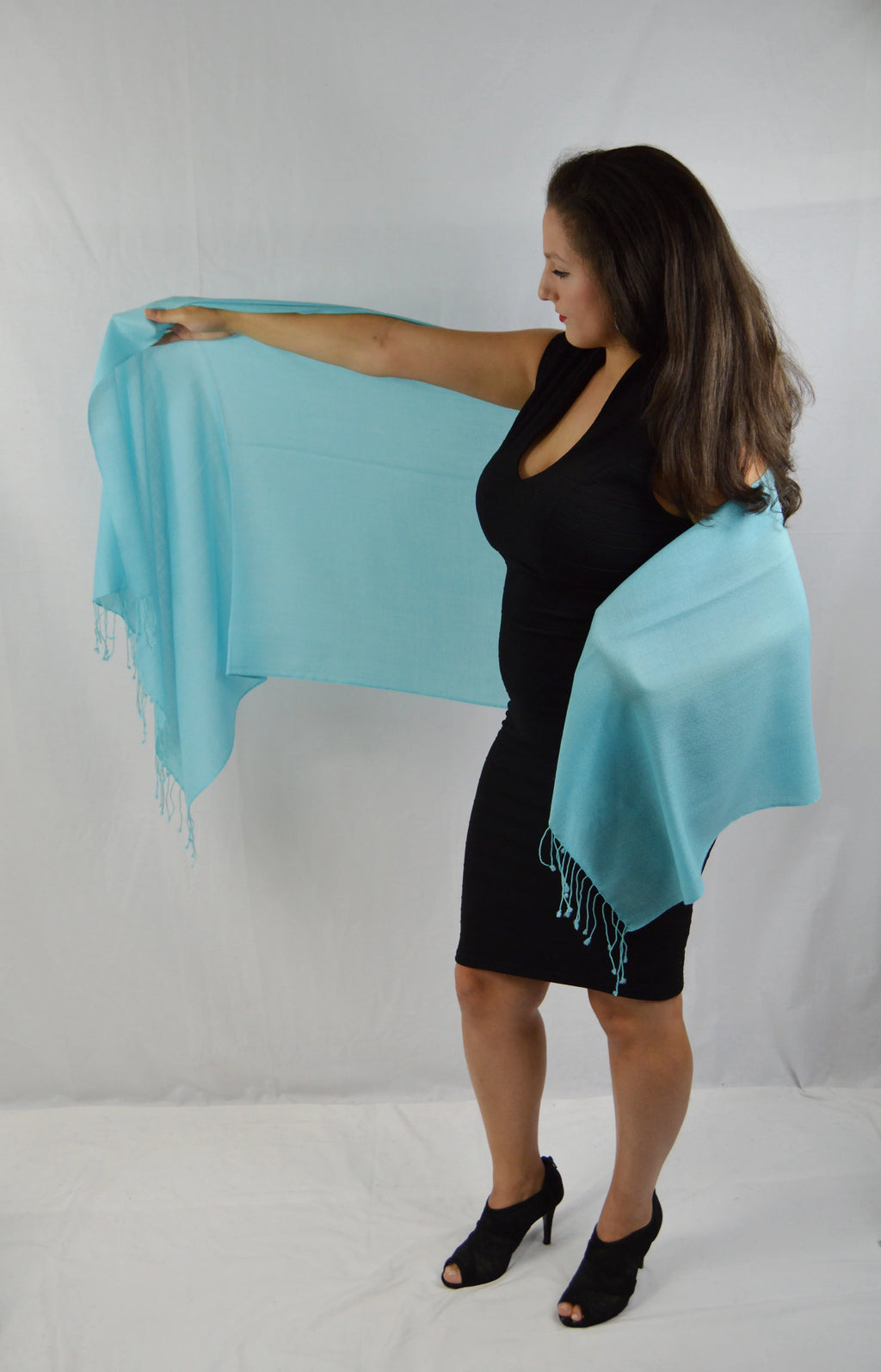 Shawl) weight Shawl/Scarf/Scarves (Tiffany Shawl/Summer Shawl/Pashmina Pashmina Blue Shawl/liquid Shawl/Evening Shawl/Light Regular Fancy Shawl/Sheer