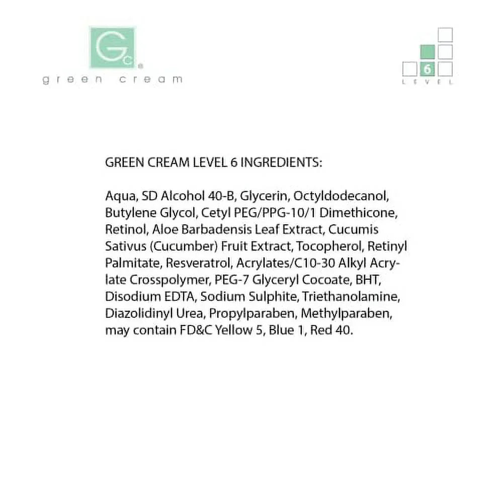 Level Cream Airless Pump, Green Retinol, Potency, High 9, Ounce 1