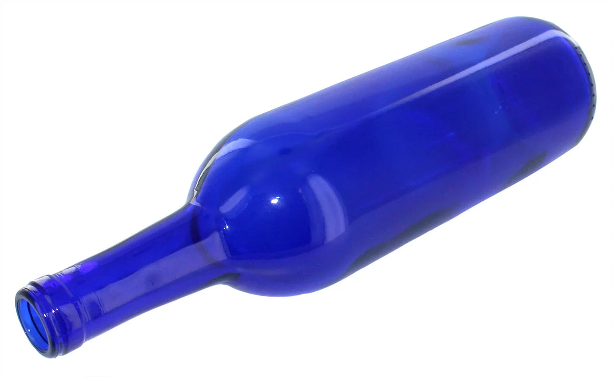 case 12 Claret/Bordeaux Making ml Bottles, 750 Wine Cobalt Glass per For Blue