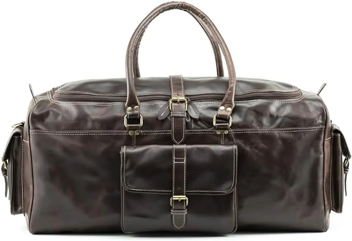 Overnight Bag Bag Travel Buffalo Sports Vintage inches Gym Men Classic design Holdall Weekender Bag Leather Duffle Hulsh for 24 Top Bag Grain Leather