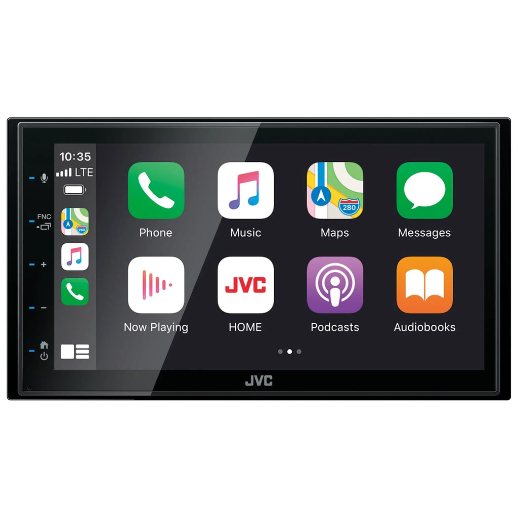 Digital 6.8" Auto CarPlay/Android Harness KW-M560BT Kit, JVC and Compatible JVC - Bundle Adaptor, Wiring 03-06 Wrangler, Dash Media Antenna with with Receiver