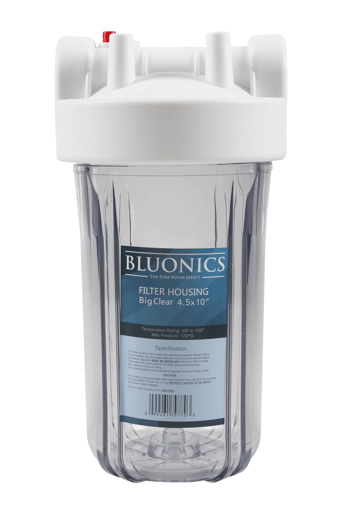 Big 5 liquid Block Blue Clear Blue Whole transparent Micron 10" Filter with Carbon House housing
