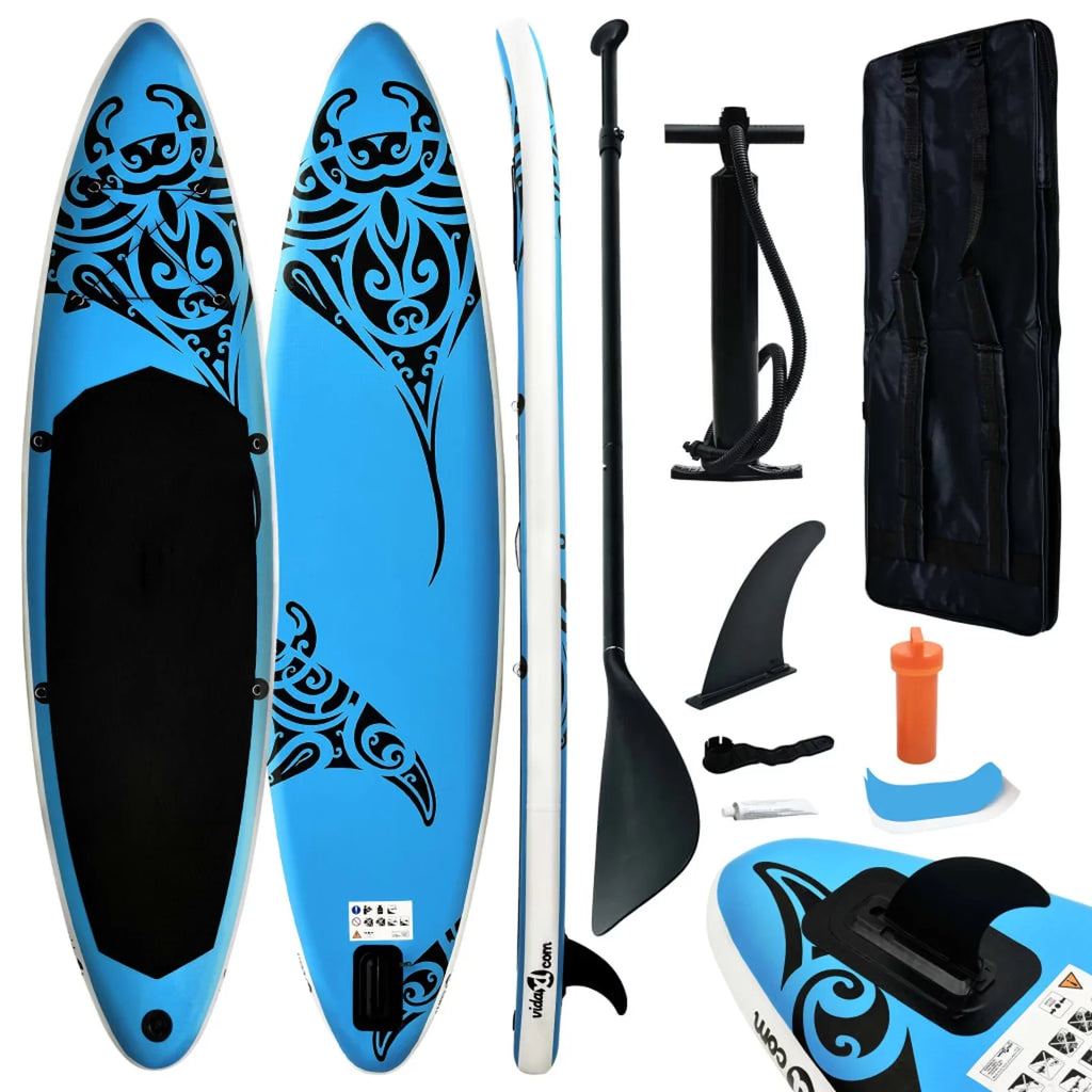 MABOTO 126"x29.9"x5.9" Blue Paddleboard Set Inflatable