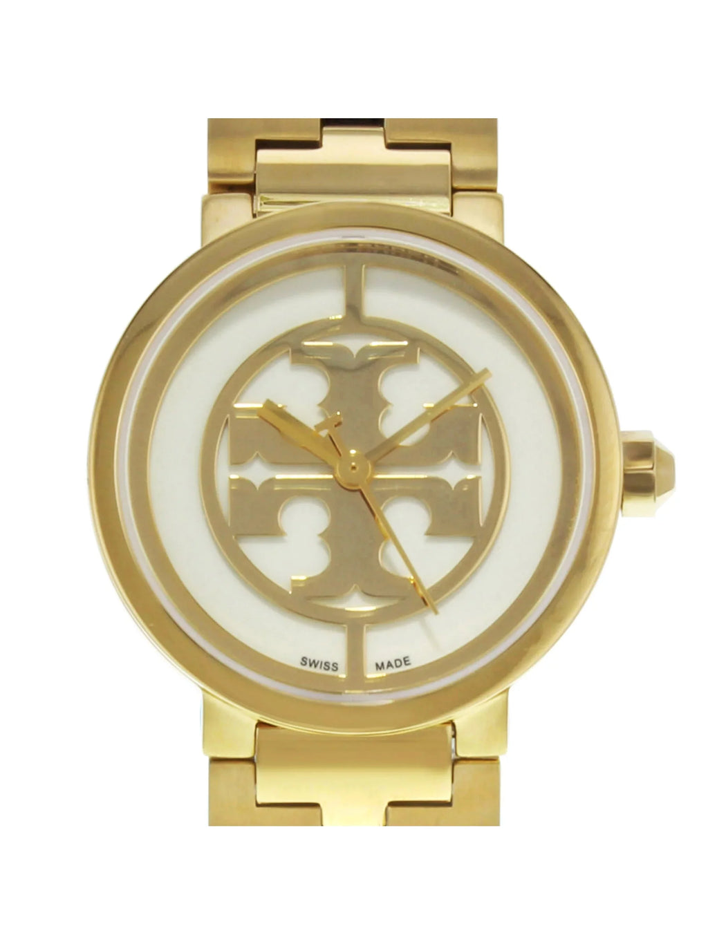 Gold Stainless Quartz Pre-Owned Tone (Good) TRB4030 Reva Ladies 21mm Watch Tory Steel Burch