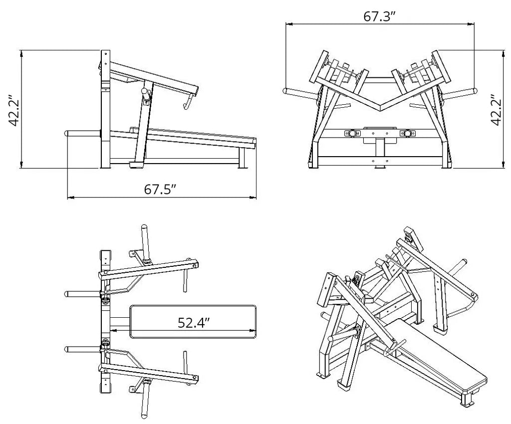 Leverage Silver Horizontal Fitness FFS (New) Bench Press French