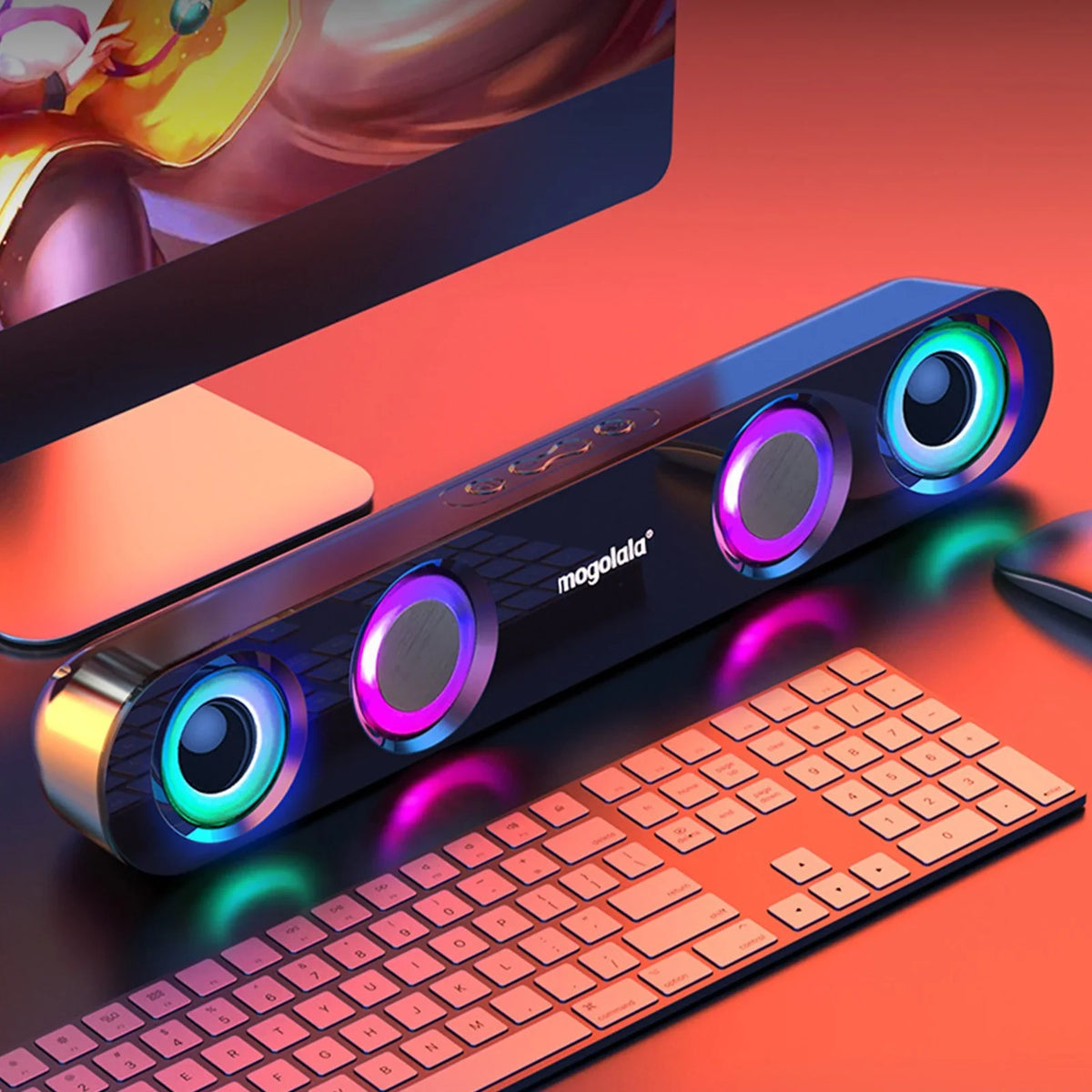 Bar Subwoofer Home Speaker Ersazi Long Bluetooth Video Clearance Strip Colorful Sound High Sound in Sound Speaker Tv Black Karaoke Adapter Dual Wireless Power Desktop