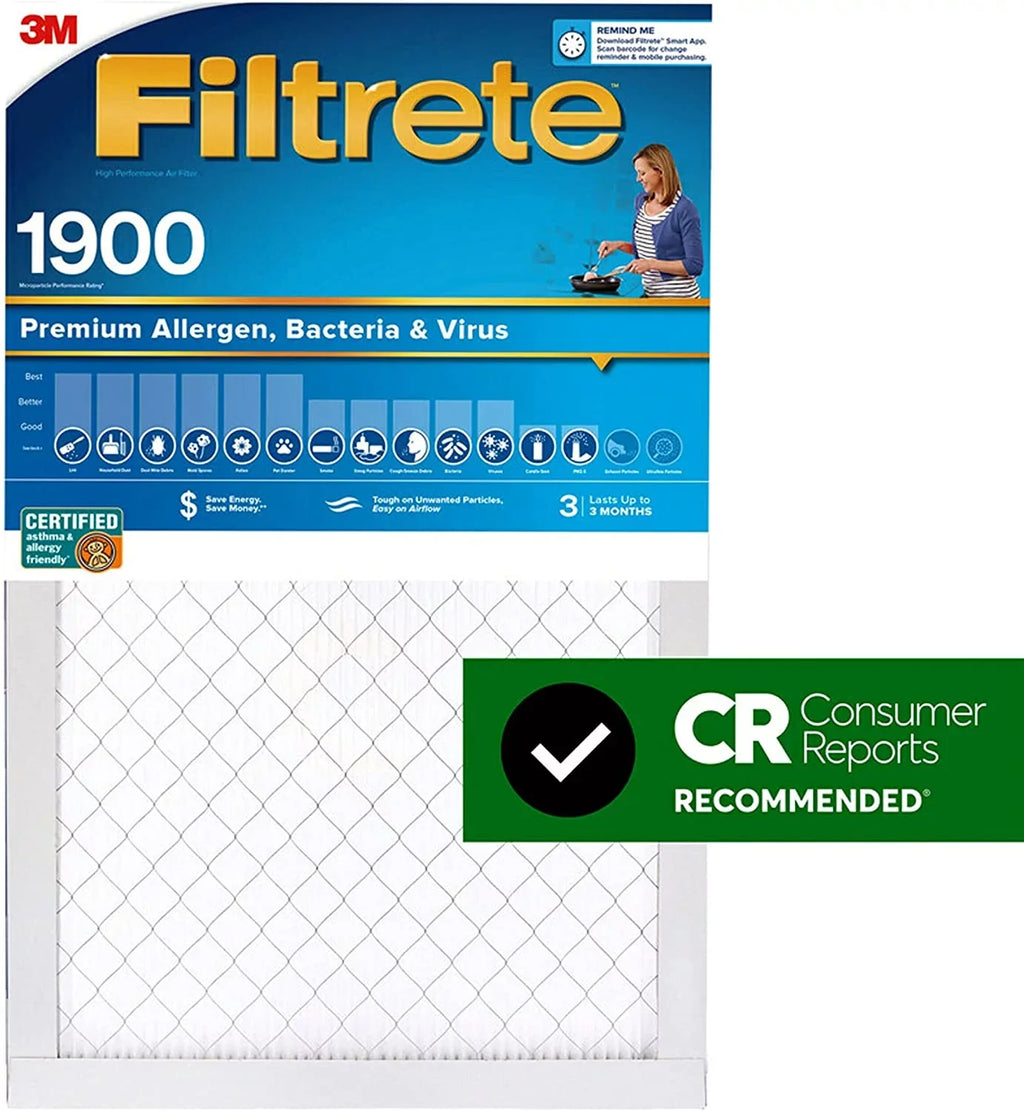 (exact dimensions MPR 1900, 4-Pack x Air Healthy Allergen, Ultimate Filter, 0.78) AC 20x25x1, 24.69 19.69 Filtrete Living Furnace x