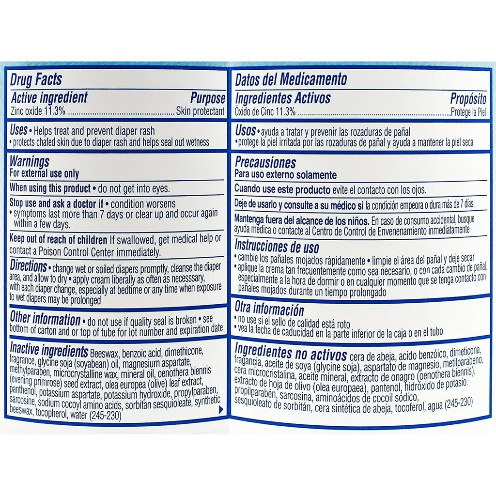 Zinc Oxide Cream Rash oz Balmex 16 Diaper With