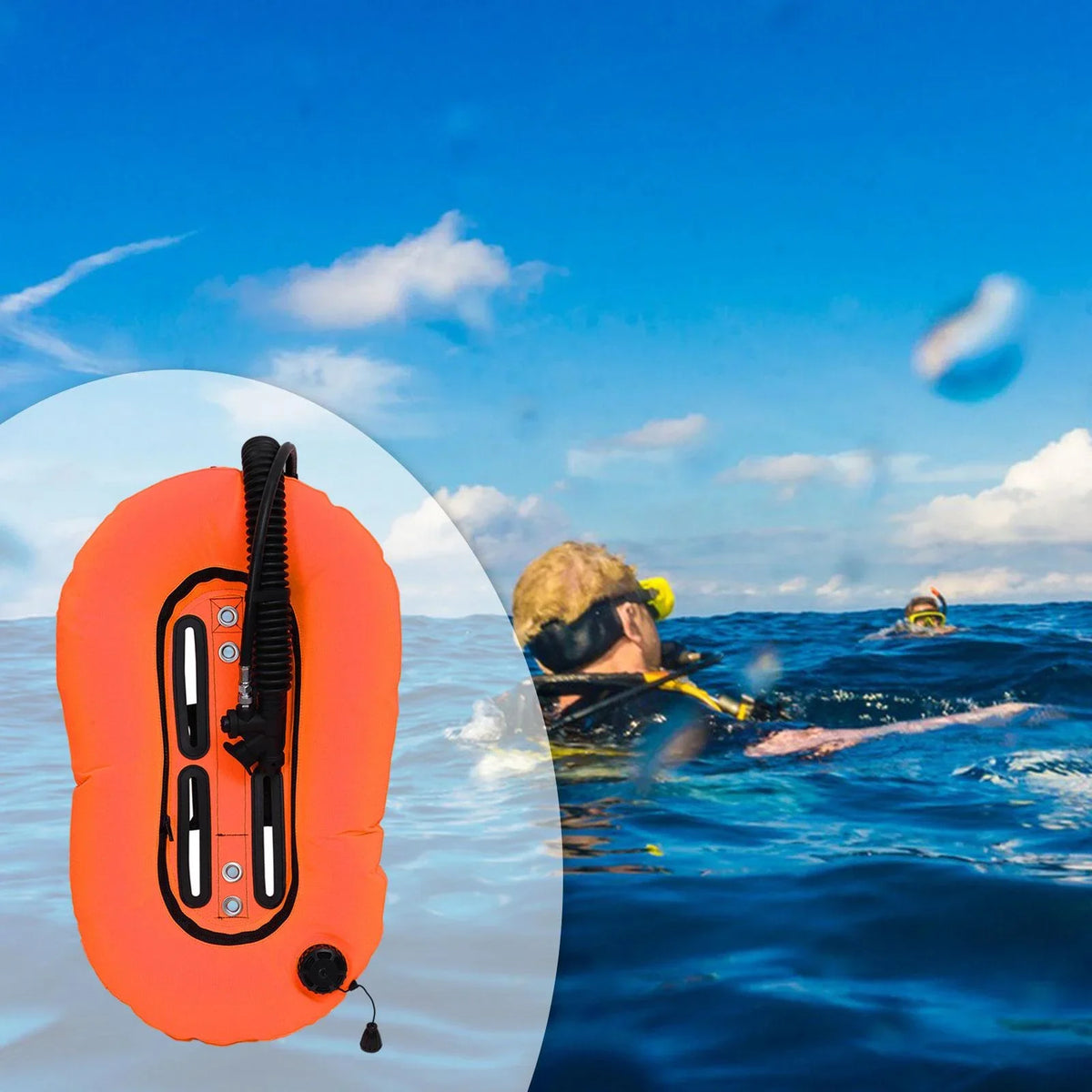 harayaa Donut Set Diving Scuba Diving Snorkeling Freediving Wing Orange for BCD Tank Single