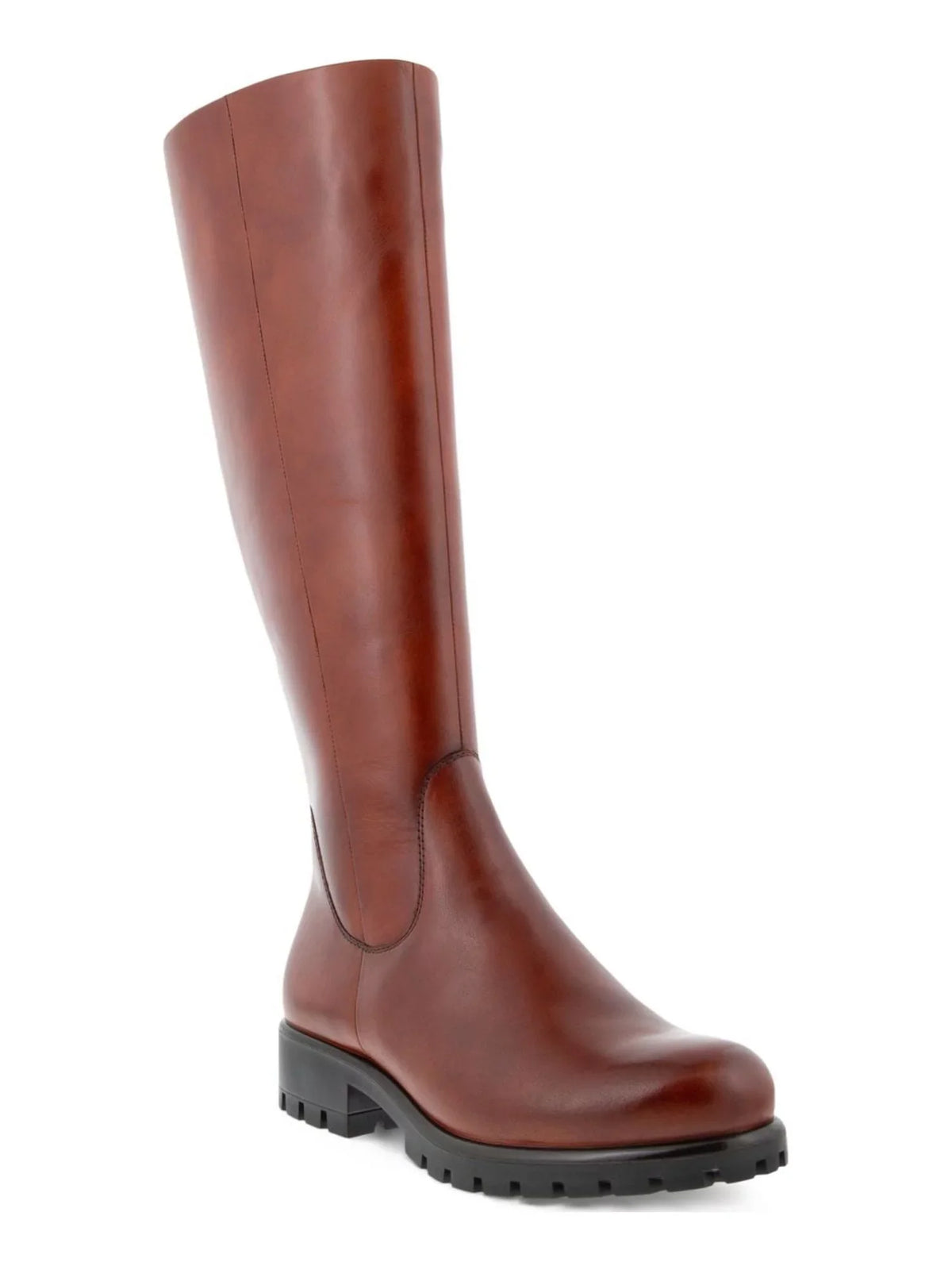 Block Zip-Up Brown liquid Boots Heel 38 Adjustment Width Zip Toe Modtray Cognac For Leather Resistant Womens Back Shoes Calf ECCO Round