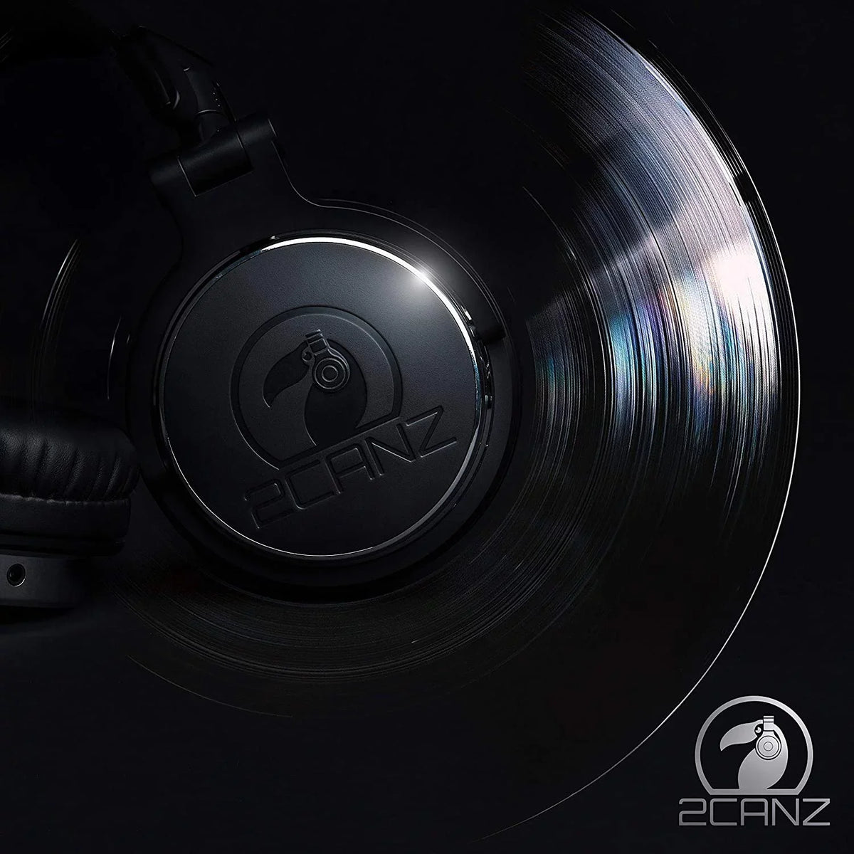 Black, 2ONE Over-Ear 2CANZ Professional Headphones, DJ