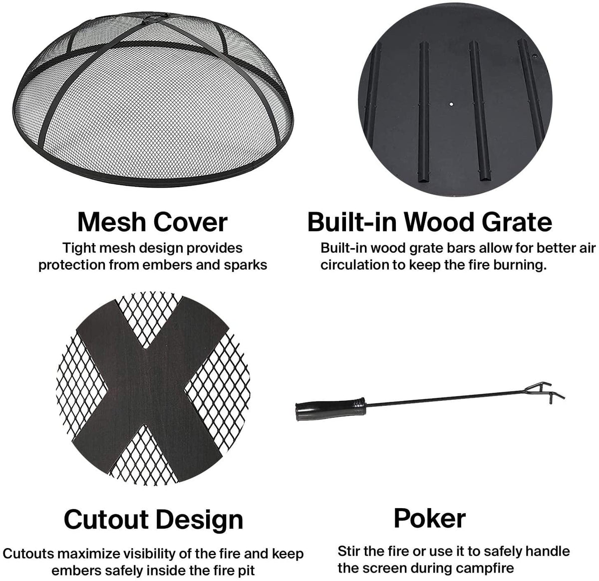And Campfire Pit Portable Burning Pit exterior Wood Grill Fire Ambrose