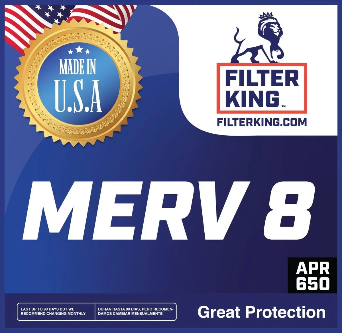 66.5 Furnace HVAC x IN 39.5 | Filter Pleated A/C 39.5x66.5x1 dimension: 4-PACK | USA | | Air Filters MADE Filter King Actual MERV x .75" 8