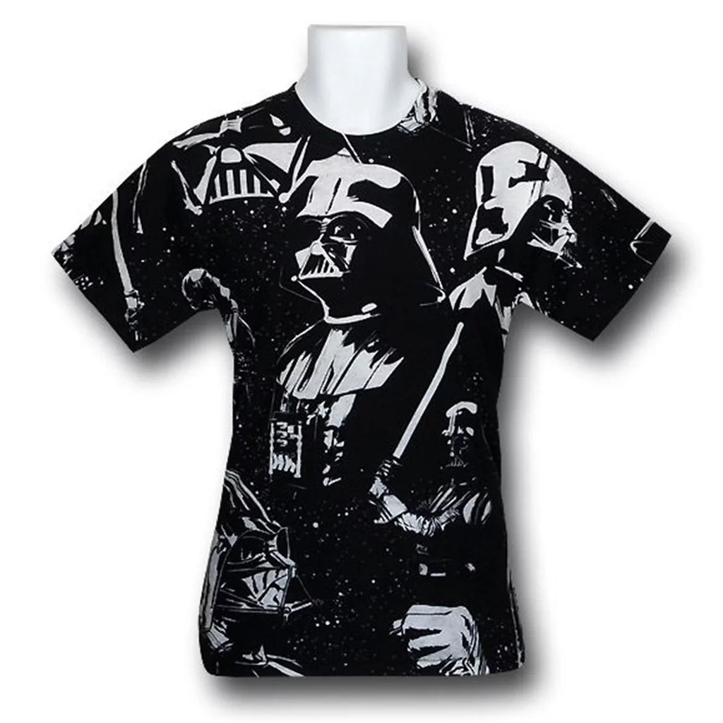 Full Wars Vaders Large Sublimated Print Star T-Shirt-Men's