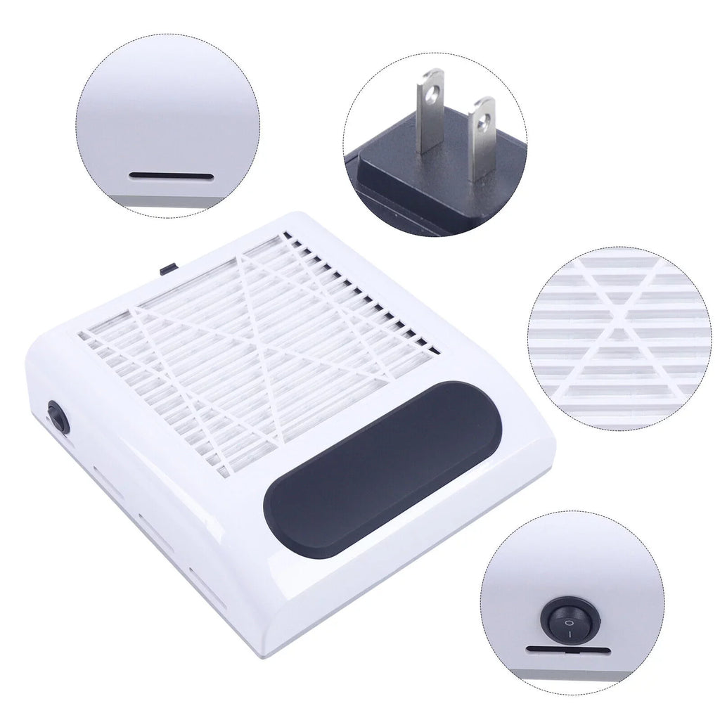 Collector Noise Fan Manicure Low Filter Easy Cleaner Tool Operation Suction Dust with Vacuum Handrest Nail Salon Professional Comfortable