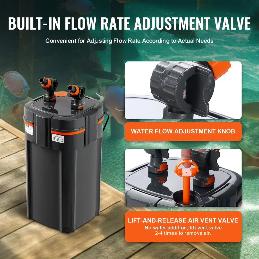 Lamp Canister 235 Tank 25w Gallon UV Quiet SKYSHALO Filter Fish Aquarium