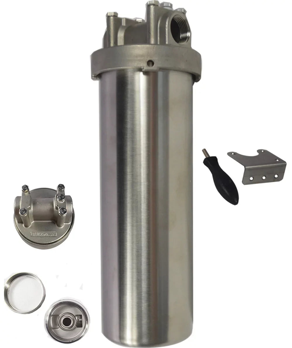 liquid Dirt Scale Wrench Heavy-duty Cartridges Filtering 3/4"NPT for Housing Filter with Bracket 10"L Pin Particles Rust PreAsion