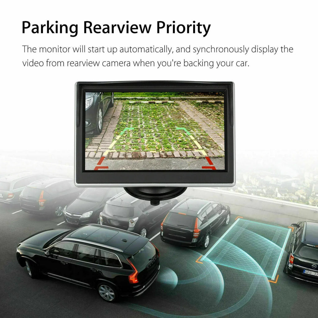 Backup TFT SUV MPV Vision for RV Reverse Car Camera Night IP67 5" Camera Wireless 170° LCD Waterproof View System Rear Monitor