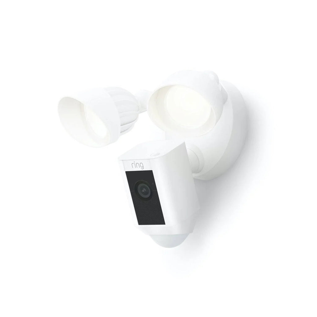 exterior, Ring_Floodlight WiFi, with (Refurbished) Motion Wired IP/Network HD, Activated Restored Cam Release, 2021 Plus White,