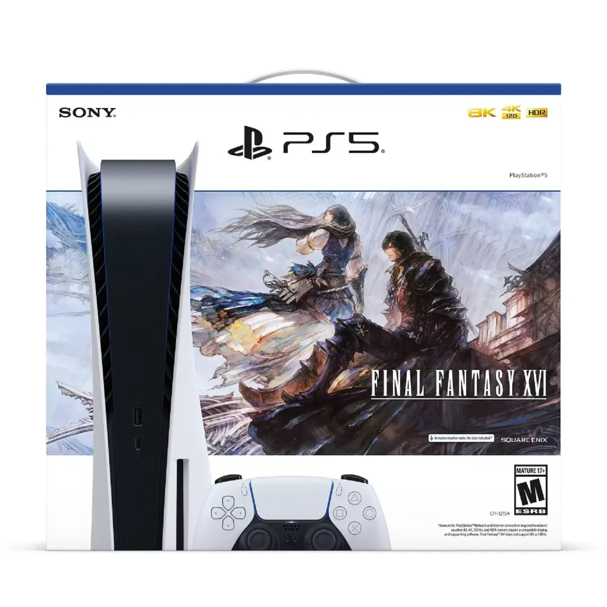 (Refurbished) Bundle 5 PlayStation Restored XVI CFI-1115B Final Fantasy Console