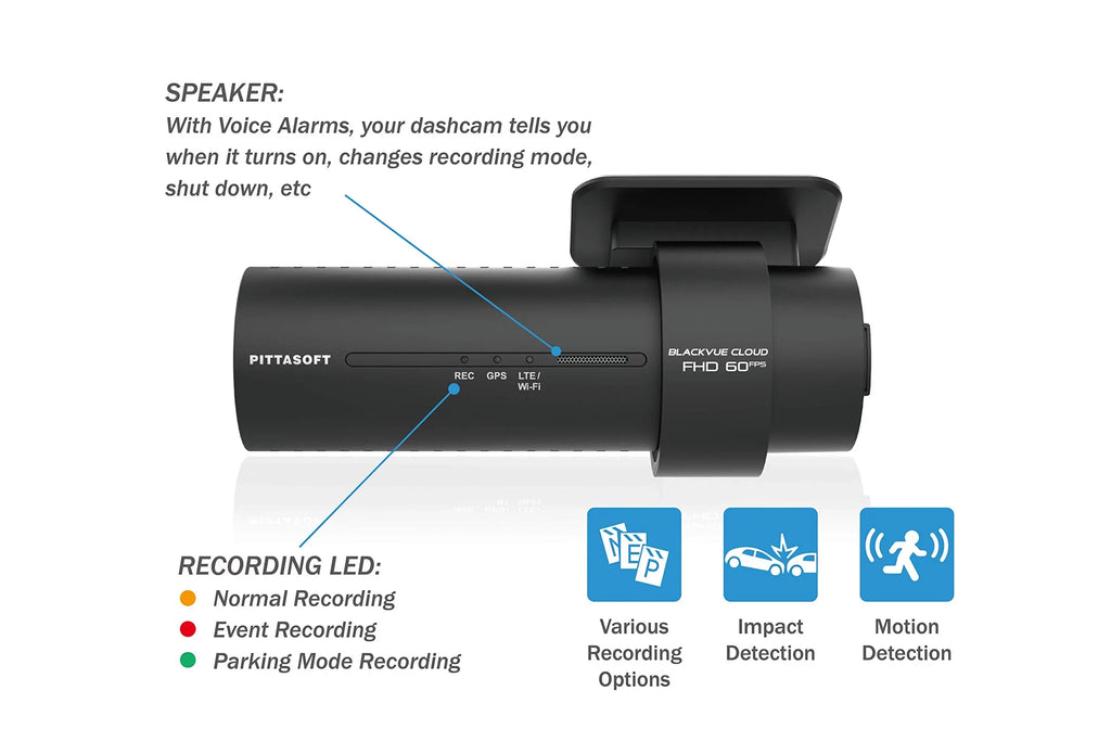 Dashcam Cloud Image GPS, Full | Back-Illuminated DR750X-2CH Optional 64GB Dual Parking HD Monitor Mode | Voltage LTE via Sensor STARVIS | Built-in Wi-Fi, LTE Plus Module | BlackVue