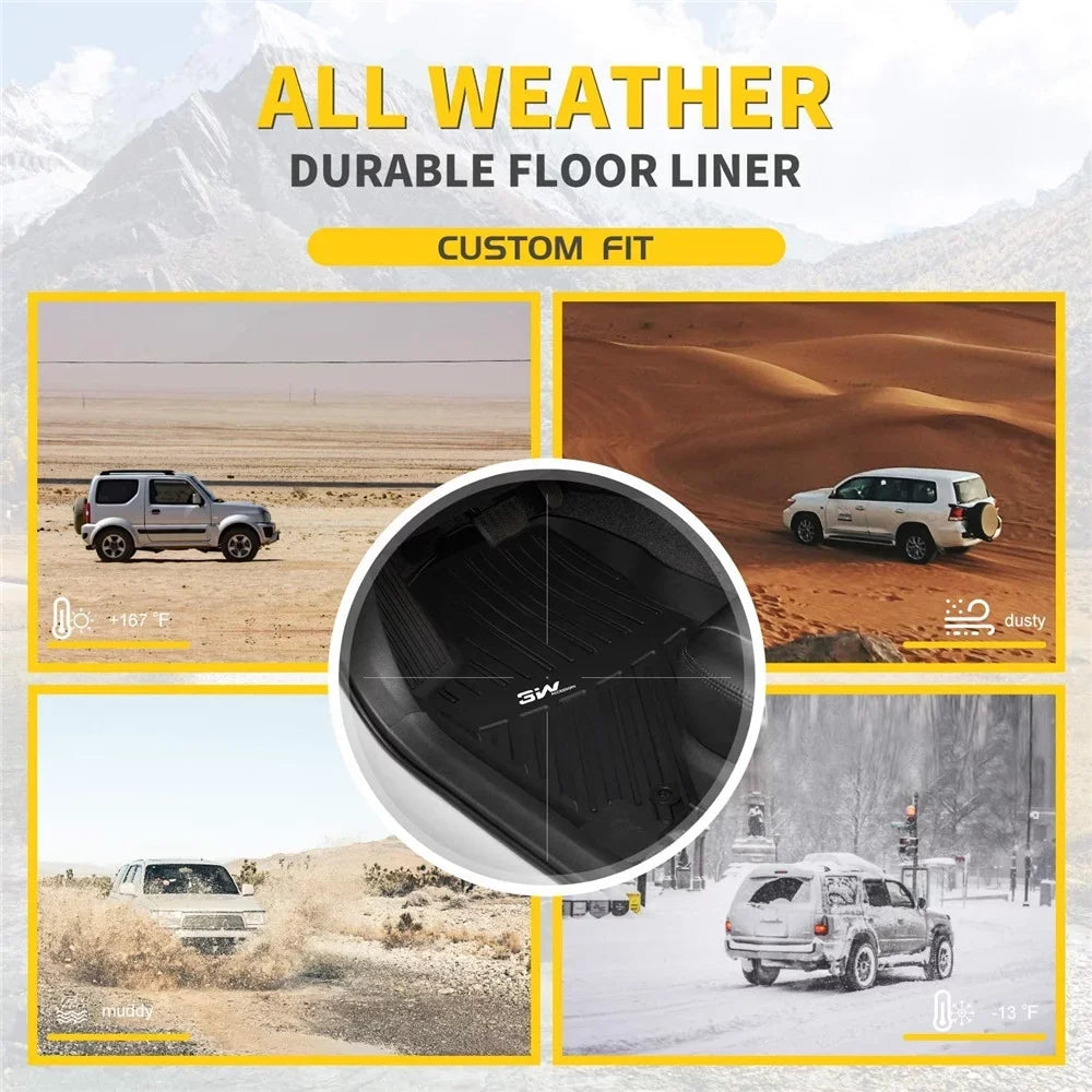 for (Not with climate for 2020 2018 Liner for JK), subwoofer Wrangler Black Cargo Trunk Unlimited 4-Door JL Jeep 2021 JL Mat All 3W 2019