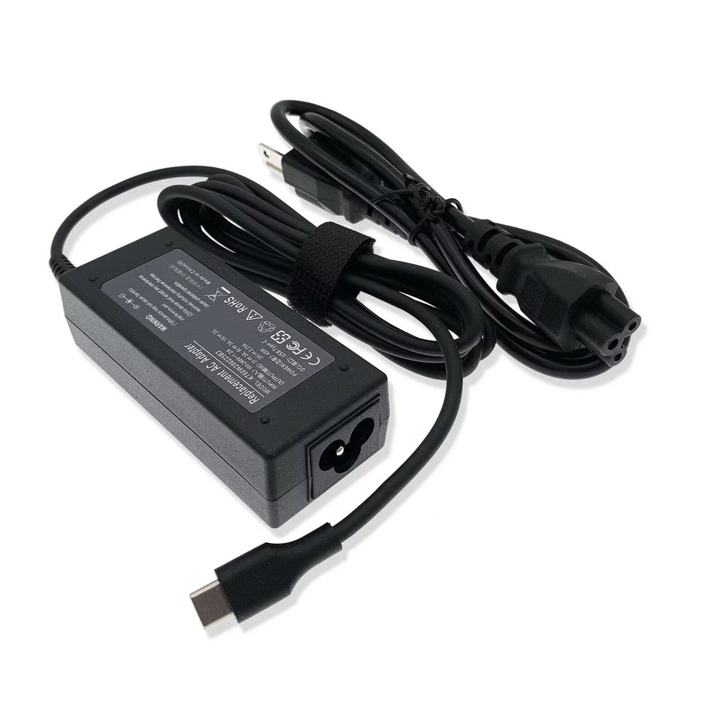 Adapter Charger P82G003 45W 7390 Cord 13 Laptop XPS 2-in-1 USB-C For AC