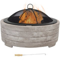 Faux - Spark Ring Sunnydaze Screen Stone 35" Fire with Pit Diameter