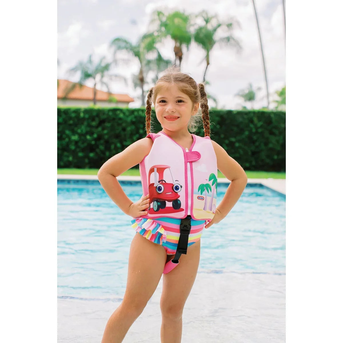 LT2730BPK Swim Pink Vest Tikes PoolCandy Neoprene Beach Little