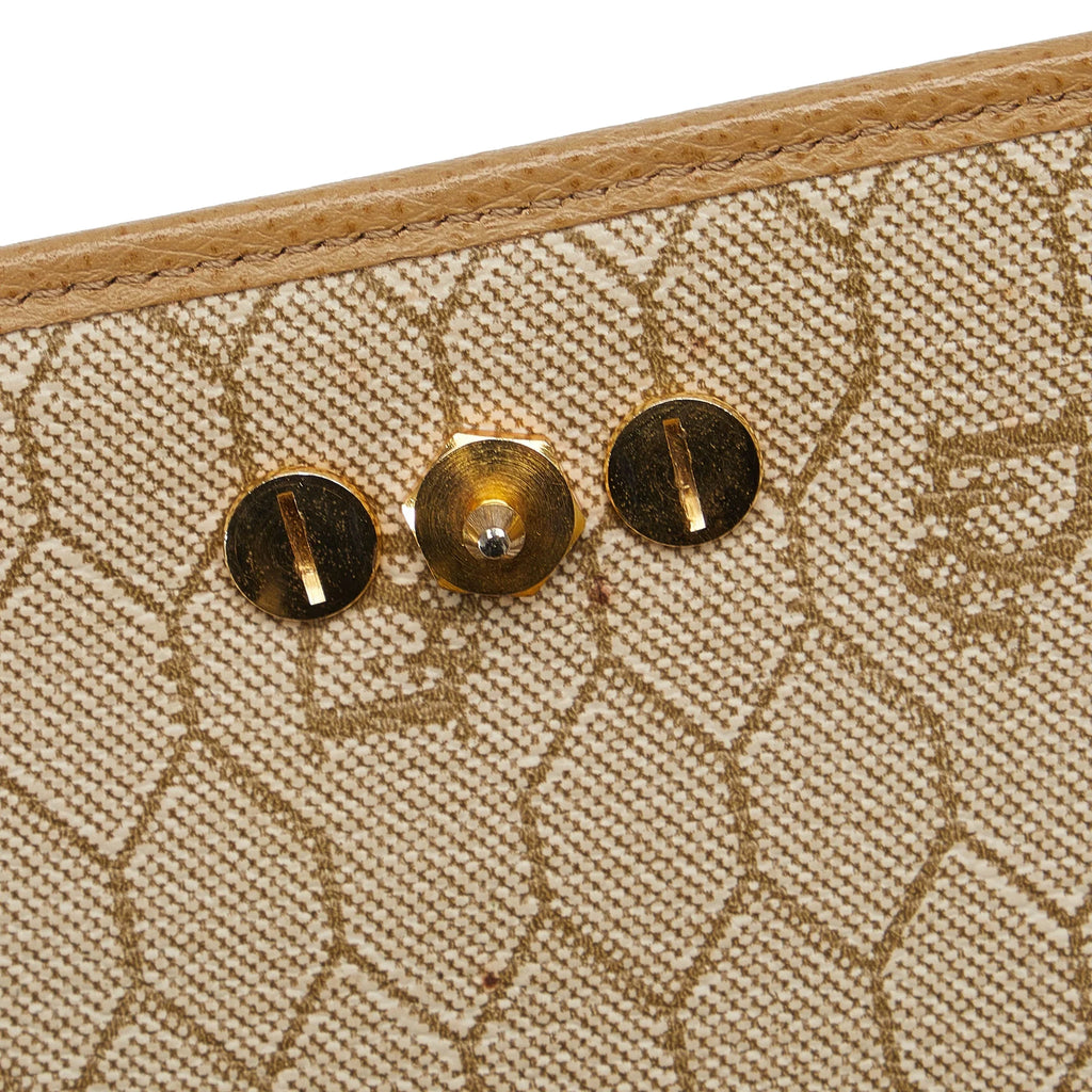 Authenticated Bag Crossbody Crossbody Calf (Good) Dior Brown Pre-Owned Unisex Leather Chain