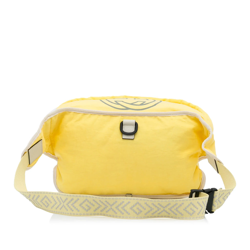 Yellow Belt (New Bag Defects) Unisex For Pre-Owned Love Fabric Authenticated with Nylon Blind
