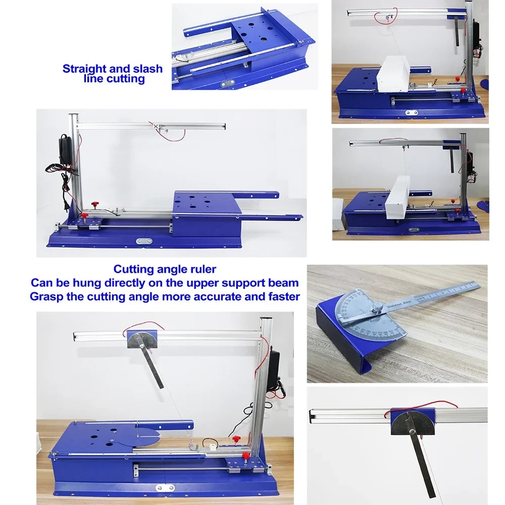 Hot Electric Vertical PreAsion Cutter Hotwire 110-220V Machine Rotary Tabletop Cutting Molti-functional