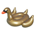 75-Inch Central Float, Giant Swan Gold Swim Swimming Ride-On Inflatable Pool