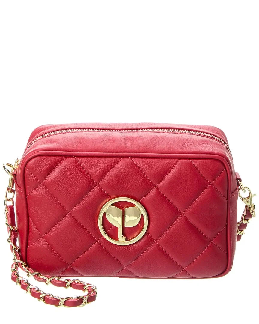 Red York Leather Persaman Quilted Crossbody, New Ophelia