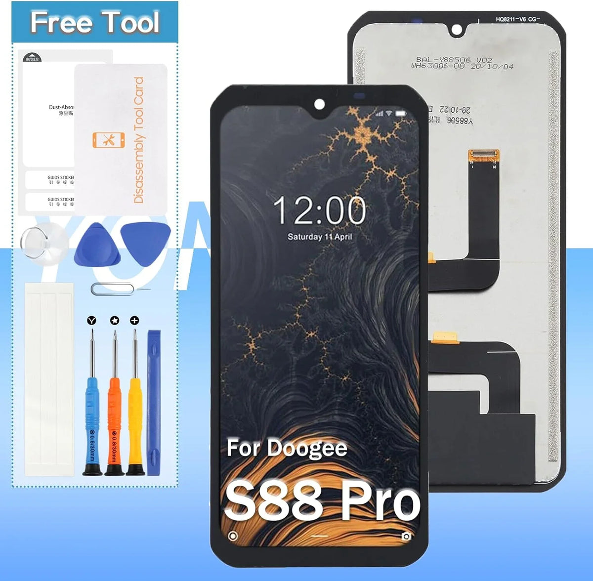 Doogee Tools Pro Screen LCD Plus S88 Digitizer Touch for 6.3" /S88 with Display Replacement Assembly