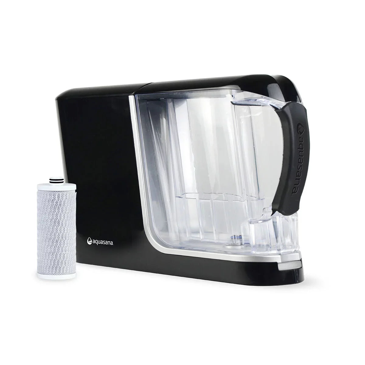 liquid Aquasana liquid Filter Powered Black Pitcher, Gallons, Clean Filters 320 Machine,