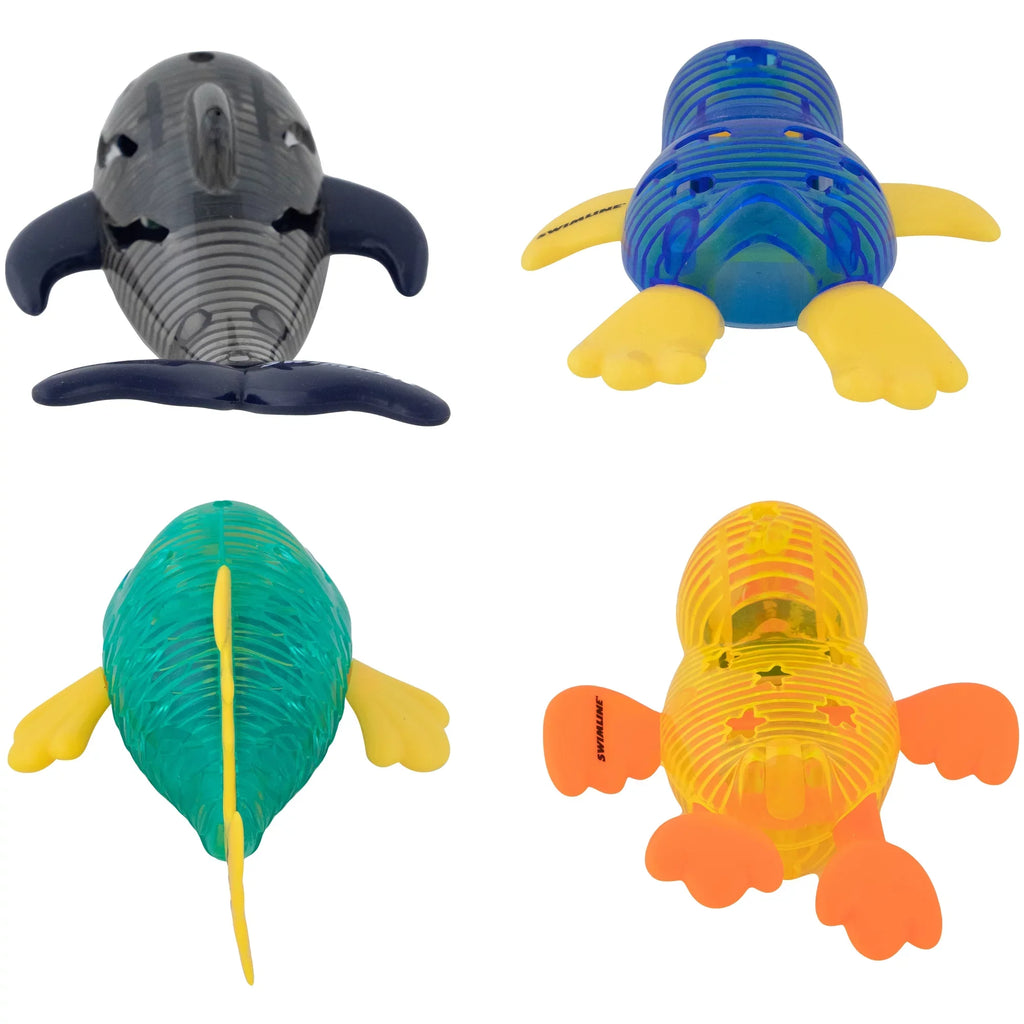 Animal Bath & Flashing Sea Catch Game Learn Retrieval Tub Multi For Fish Dive Pool For LED Underwater Pals Swimming Light-Up Practice The Kids Color Diving Glowing 4-Pack Fun Toys SWIMLINE ORIGINAL