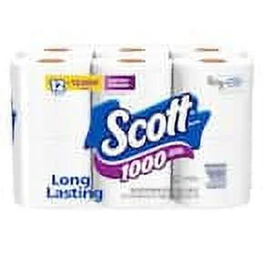 Tissue 12 Pack) 12 Per Rolls (1000-Sheet Rolls) Toilet of (4-Pack White