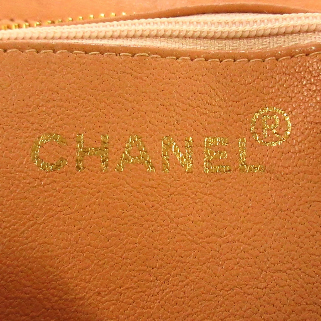 Orange Lambskin Bag Medallion Tote Tote Women Authenticated (Good) Leather Pre-Owned
