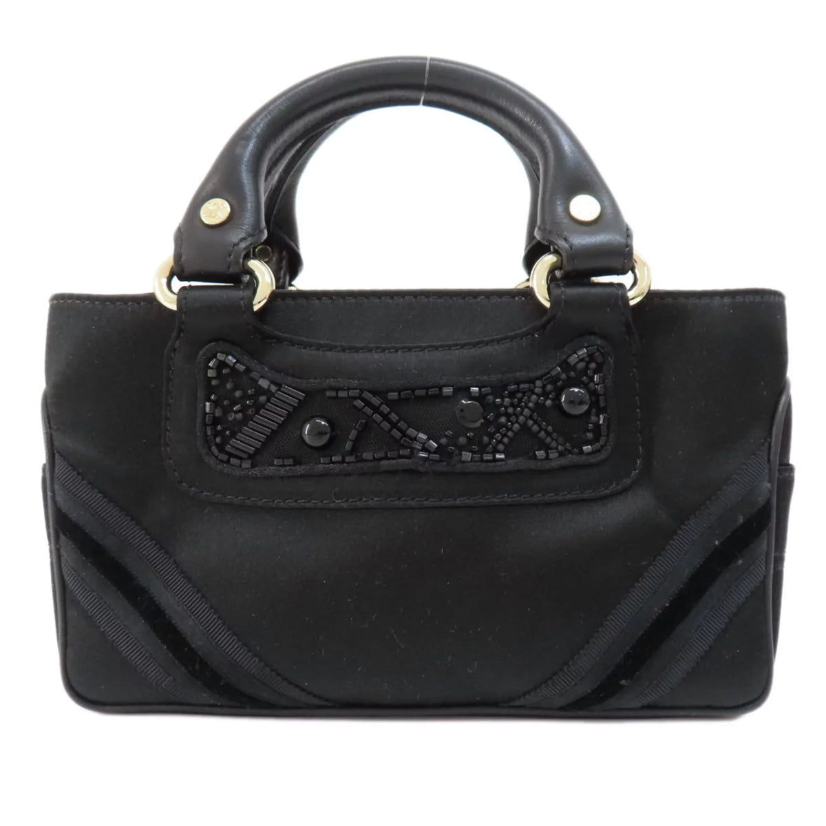 satin Pre-Owned CELINE boogie Celine handbag bag (Good) ladies