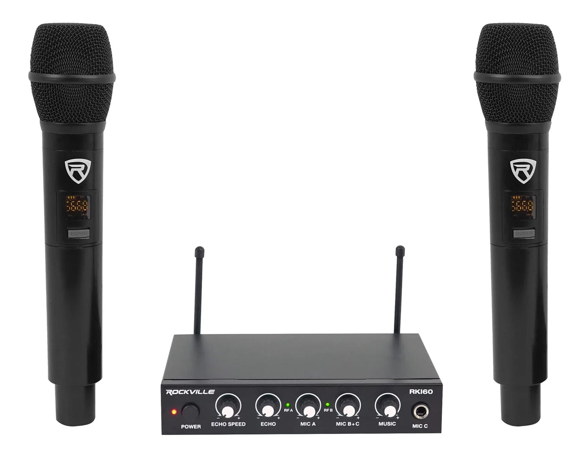 Karaoke Microphone System ipad/iphone/Android/Laptop/TV Dual Rockville 4 RKI60